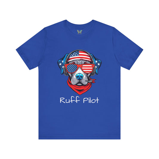 Cool Dog Patriotic Pilot Tee - Snazzle Tee