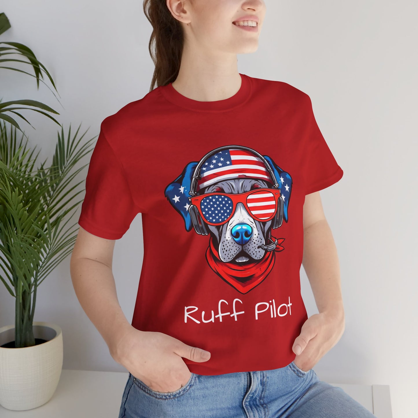 Cool Dog Patriotic Pilot Tee - Snazzle Tee
