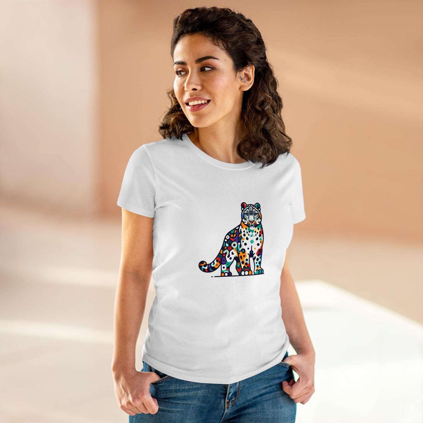 Snow Leopard Mystivibe - Women - Snazzle Tee