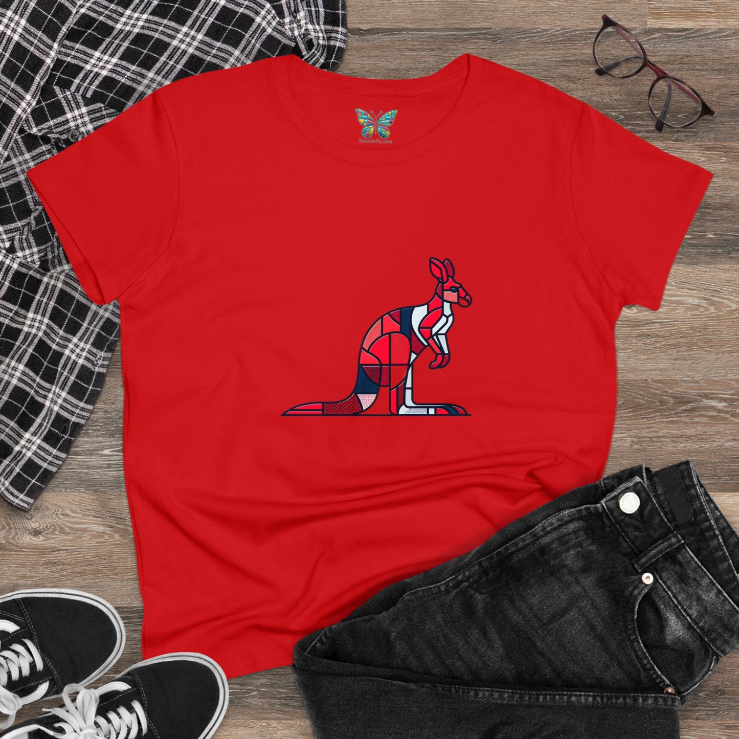 Red Kangaroo Zensweep - Women - Snazzle Tee