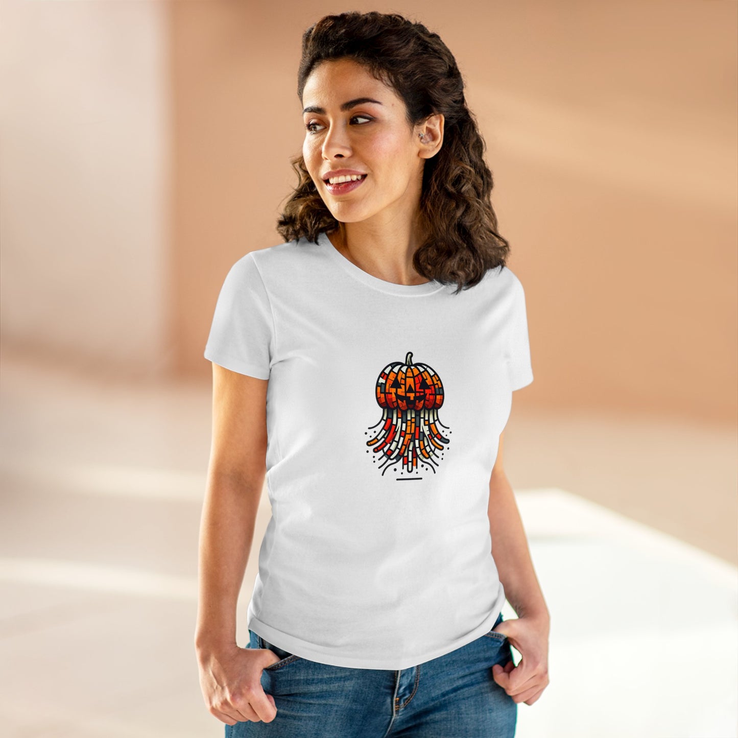 Jack-o'-Lantern Jellyfish Mirthmosphere - Women - Snazzle Tee