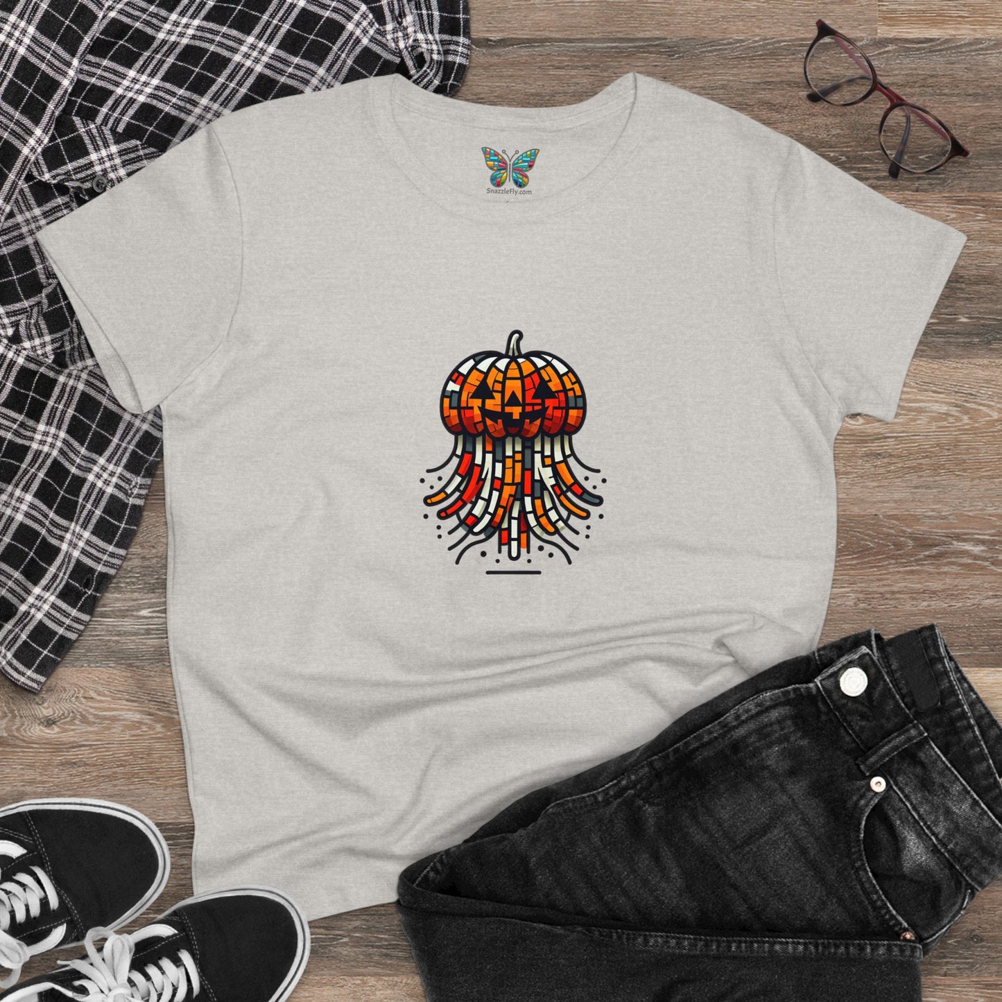 Jack-o'-Lantern Jellyfish Mirthmosphere - Women - Snazzle Tee