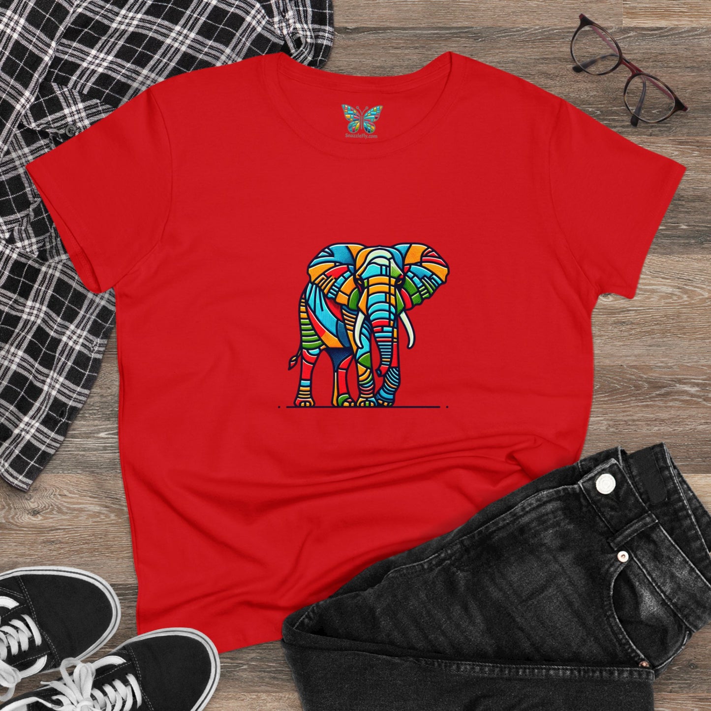 African Elephant Serenitude - Women - Snazzle Tee