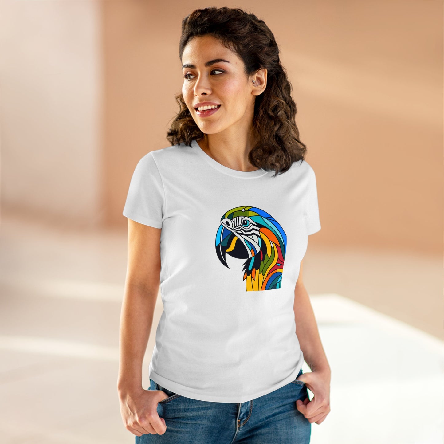 Macaw Parrot Kaleidoshimmer - Women - Snazzle Tee