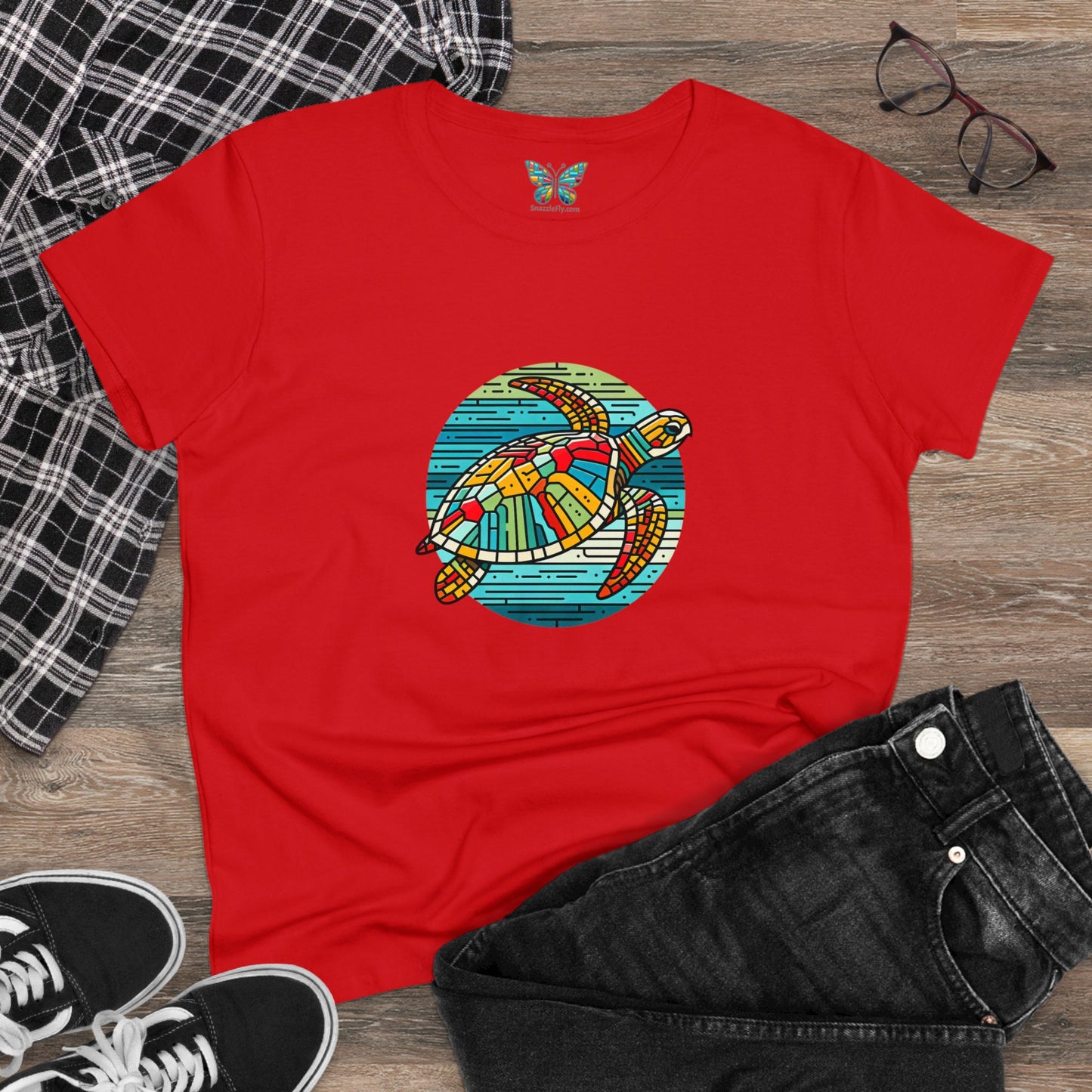 Loggerhead Sea Turtle Kaleidofeel - Women - Snazzle Tee