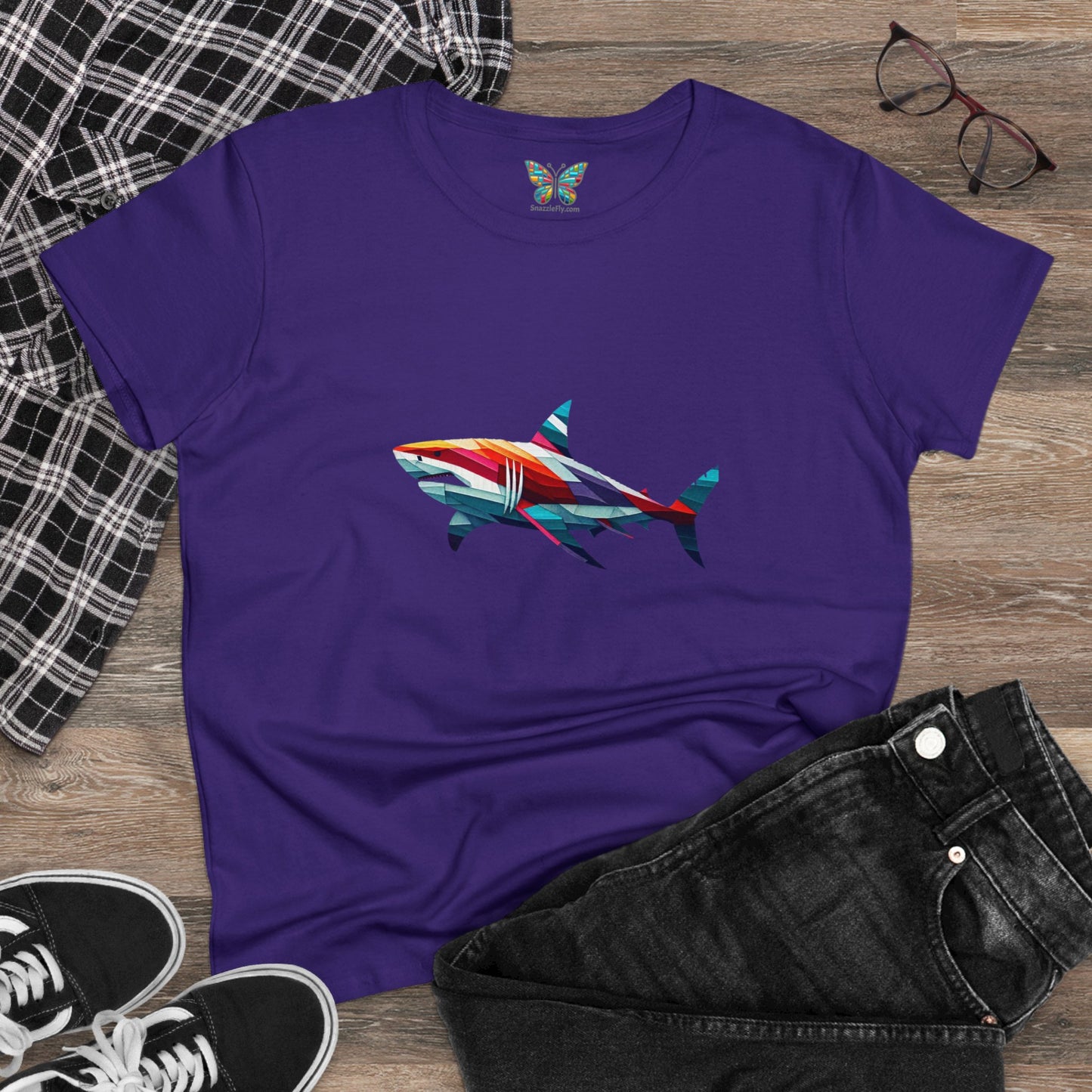 Great White Shark Mysterime - Women - Snazzle Tee