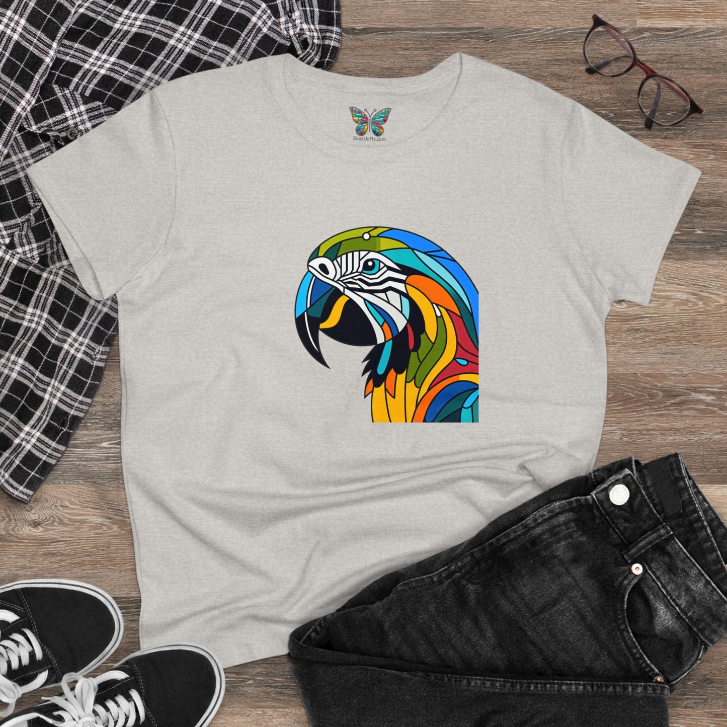 Macaw Parrot Kaleidoshimmer - Women - Snazzle Tee