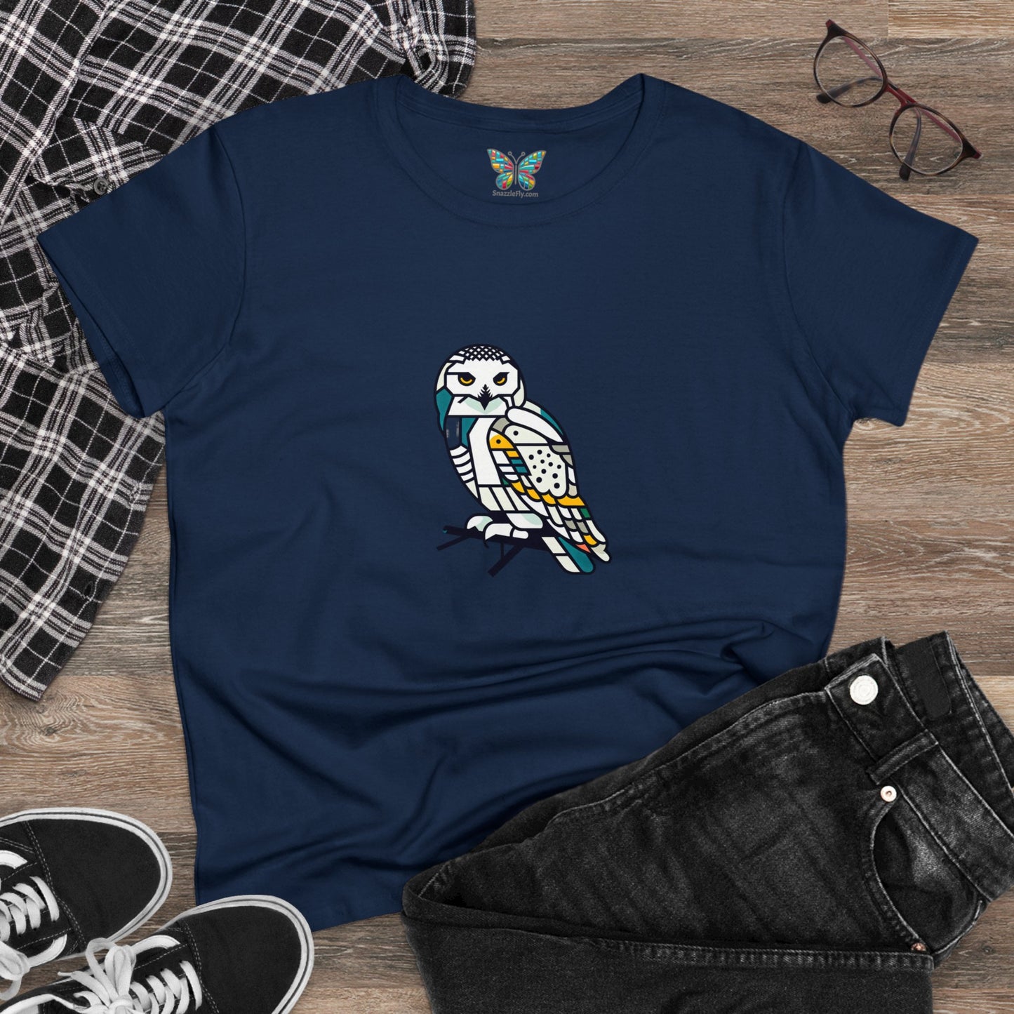 Snowy Owl Expancesthetic - Women - Snazzle Tee