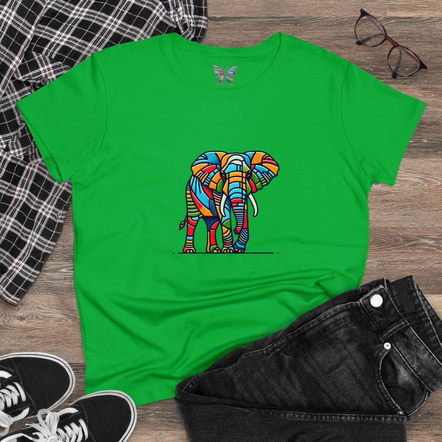 African Elephant Serenitude - Women - Snazzle Tee