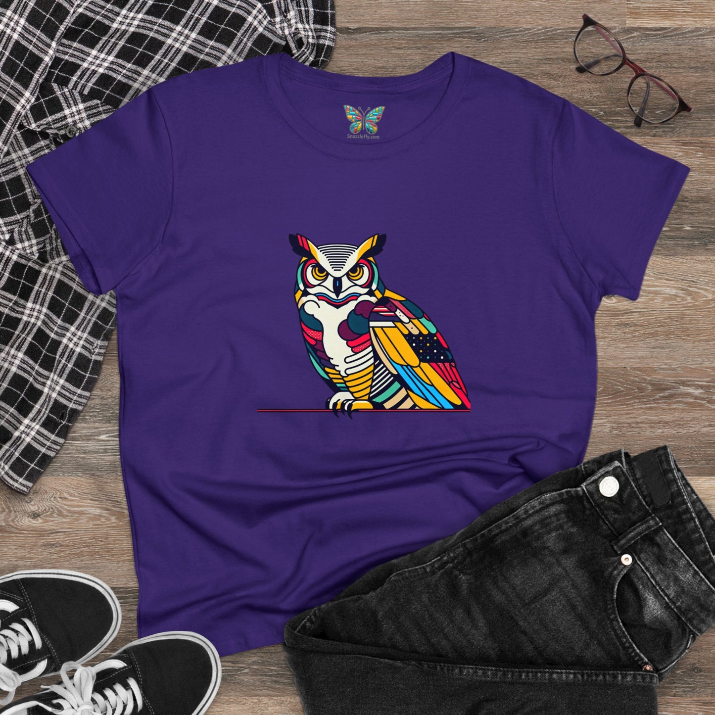 Great Horned Owl Inspyrava - Women - Snazzle Tee