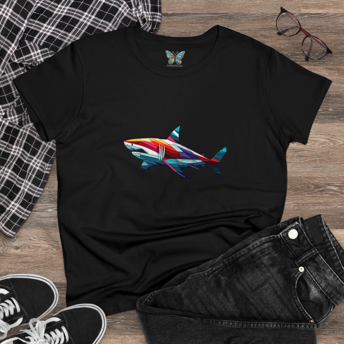 Great White Shark Mysterime - Women - Snazzle Tee