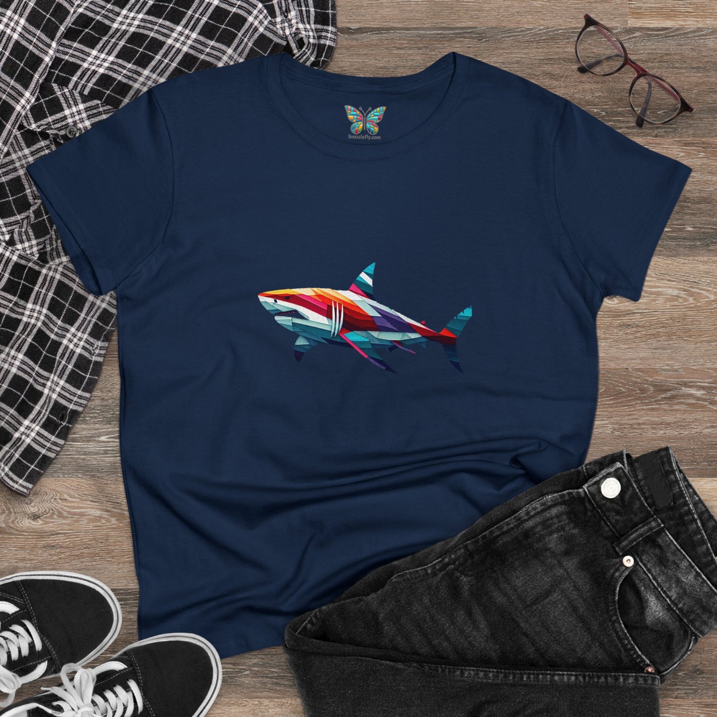 Great White Shark Mysterime - Women - Snazzle Tee