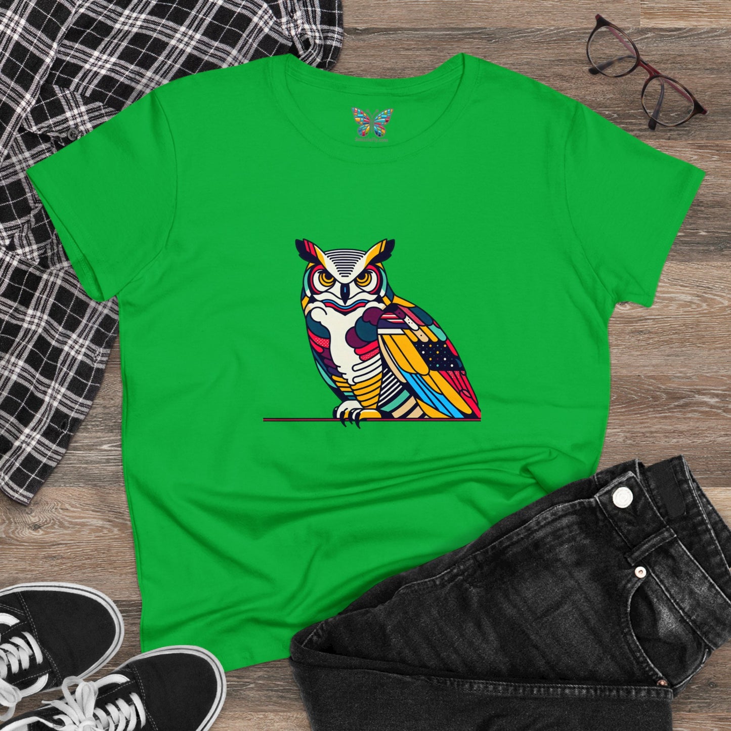 Great Horned Owl Inspyrava - Women - Snazzle Tee