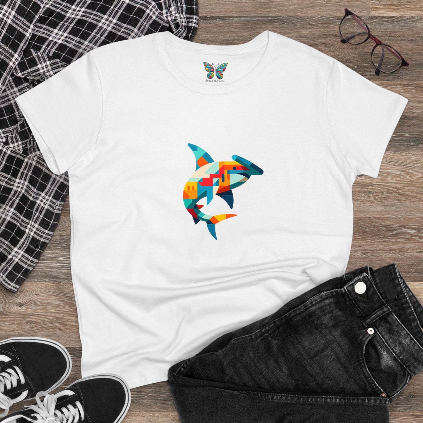 Hammerhead Shark Mosaflow - Women - Snazzle Tee